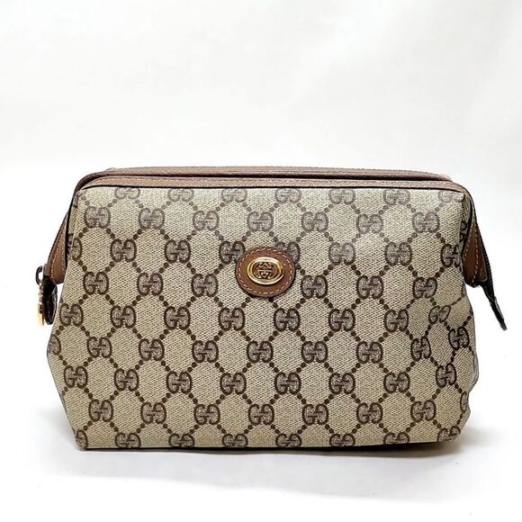 GUCCI GG Pvc Leather Clutch Bag 💼 - Picture 1 of 13